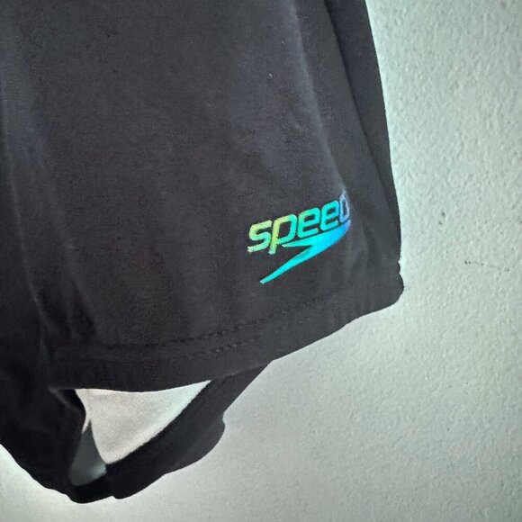 Speedo Colorblock Black Pink Open BAck One Piece Swimsuit 14 - Picture 6 of 8